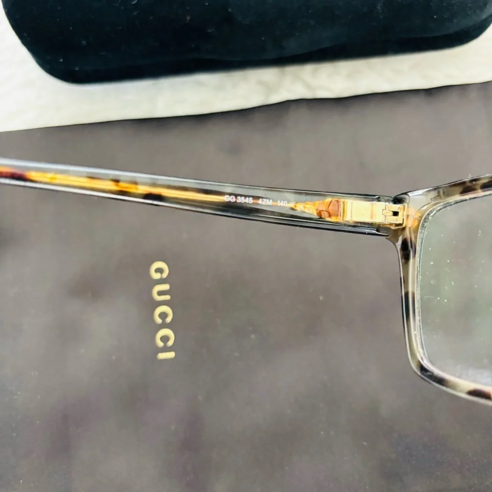 Gucci GG3545 Black/Tortoise Unisex Eyeglasses Frame Only w/ Case/Dustbag